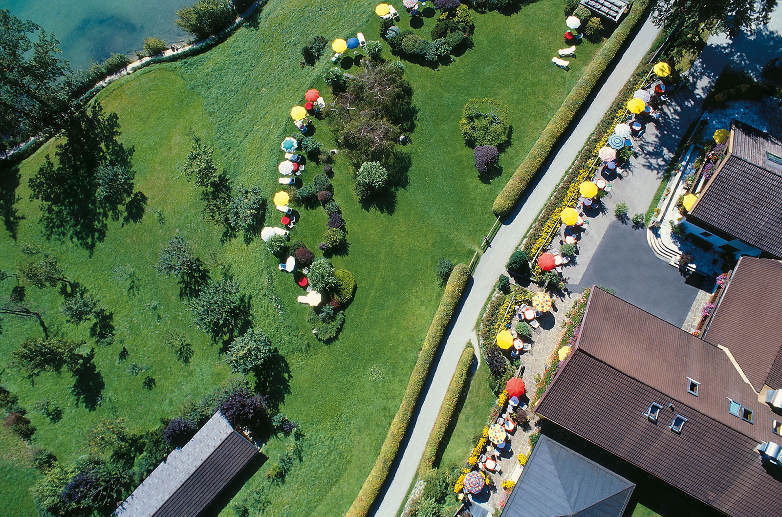 Aerial view from the Pension Hubertus